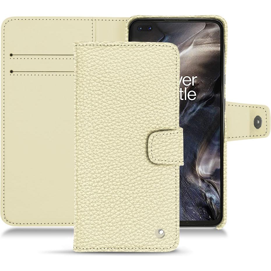 Noreve Lederschutzhülle Wallet (OnePlus Nord), Smartphone Hülle, Weiss