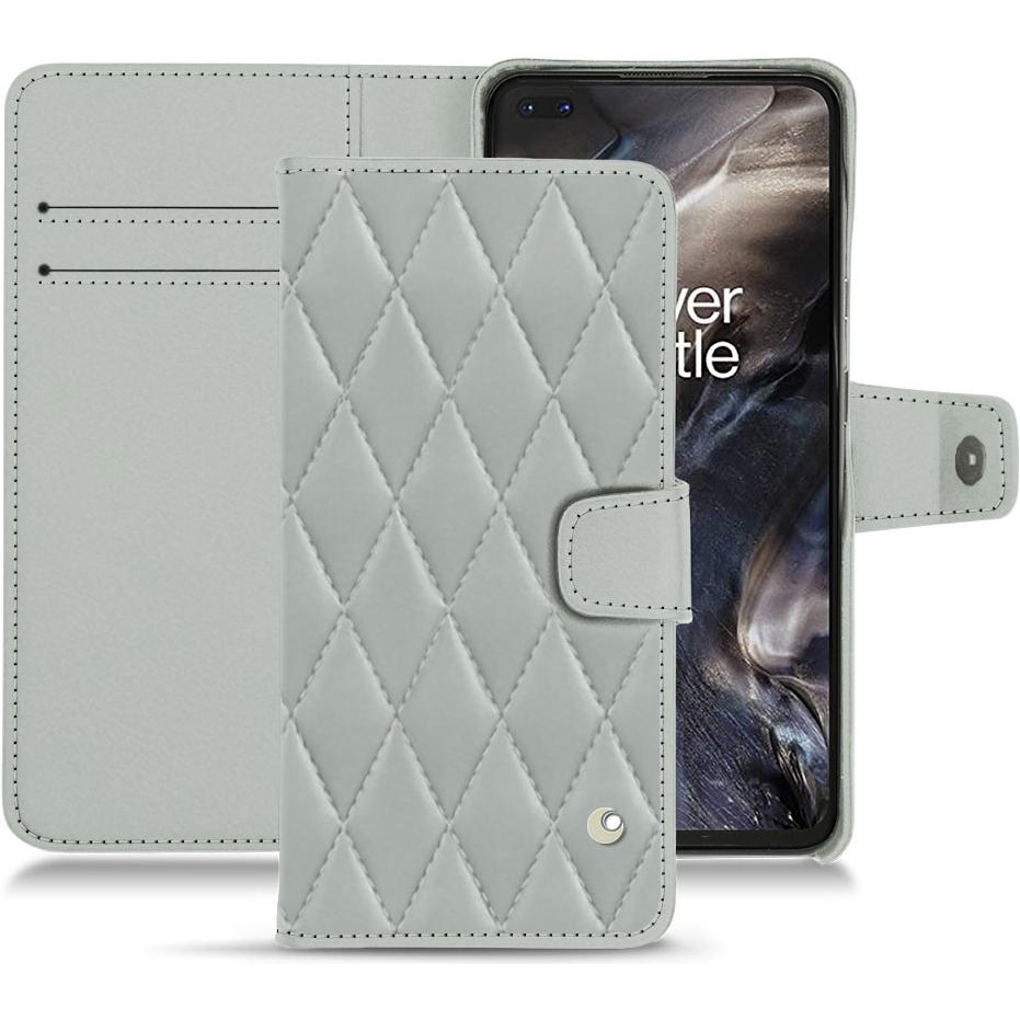 Noreve Lederschutzhülle Wallet (OnePlus Nord), Smartphone Hülle, Grau