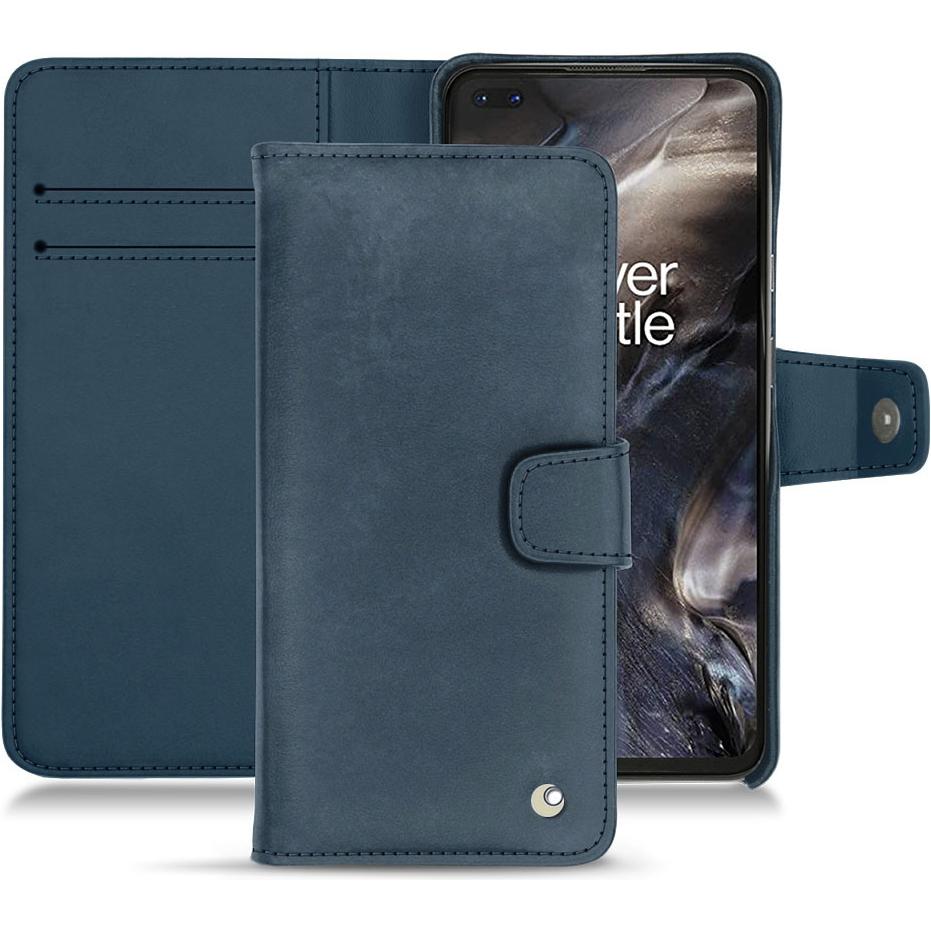 Noreve Lederschutzhülle Wallet (OnePlus Nord), Smartphone Hülle, Blau