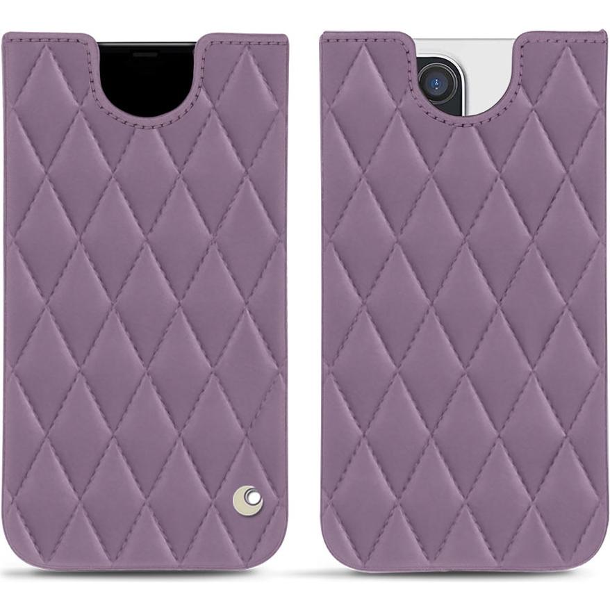 Noreve Lederschutzhülle (Apple iPhone 12 Pro Max), Smartphone Hülle, Violett