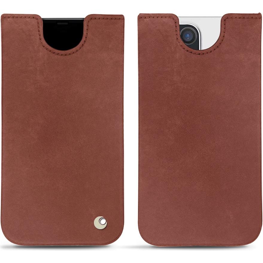 Noreve Lederschutzhülle (Apple iPhone 12 Pro Max), Smartphone Hülle, Rot