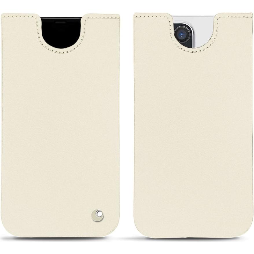 Noreve Lederschutzhülle (Apple iPhone 12 Pro Max), Smartphone Hülle, Weiss