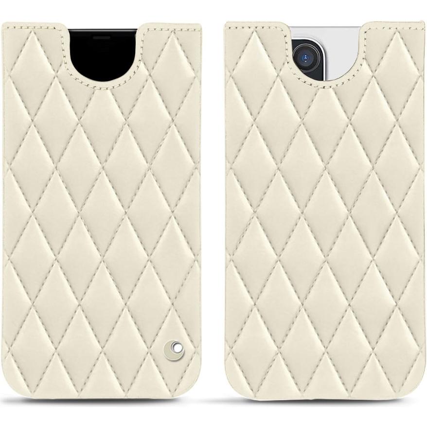 Noreve Lederschutzhülle (Apple iPhone 12 Pro Max), Smartphone Hülle, Weiss