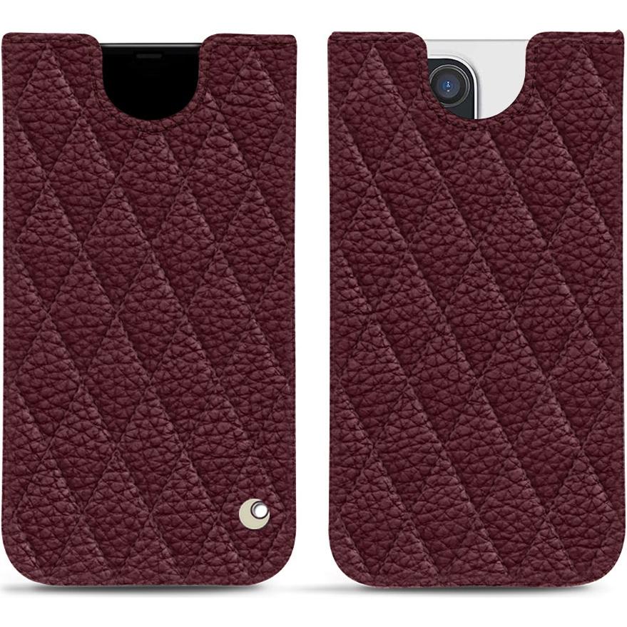 Noreve Lederschutzhülle (Apple iPhone 12 Pro Max), Smartphone Hülle, Violett