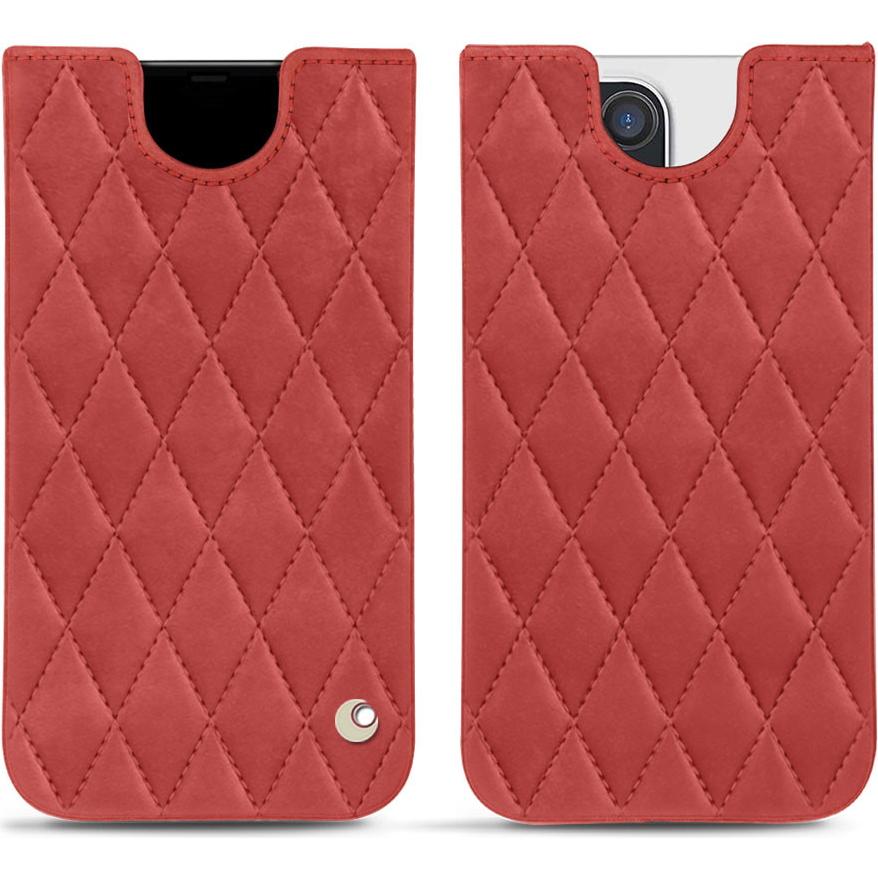 Noreve Lederschutzhülle (Apple iPhone 12 Pro Max), Smartphone Hülle, Rot