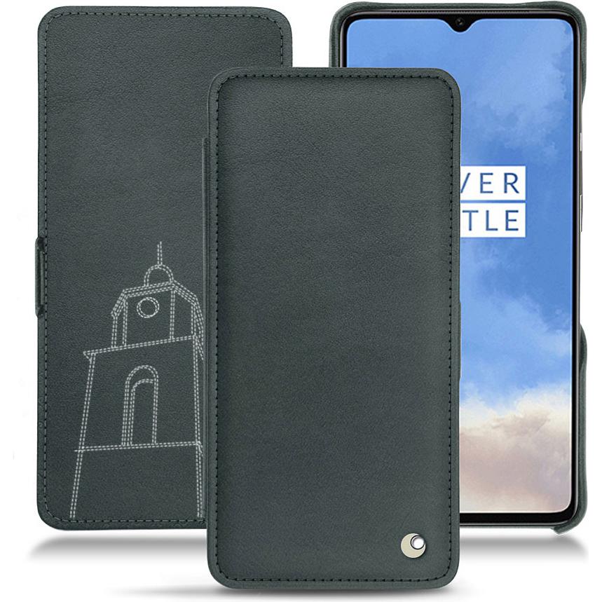 Thumbnail - Noreve Lederschutzhülle horizontal (OnePlus 7T), Smartphone Hülle, Blau