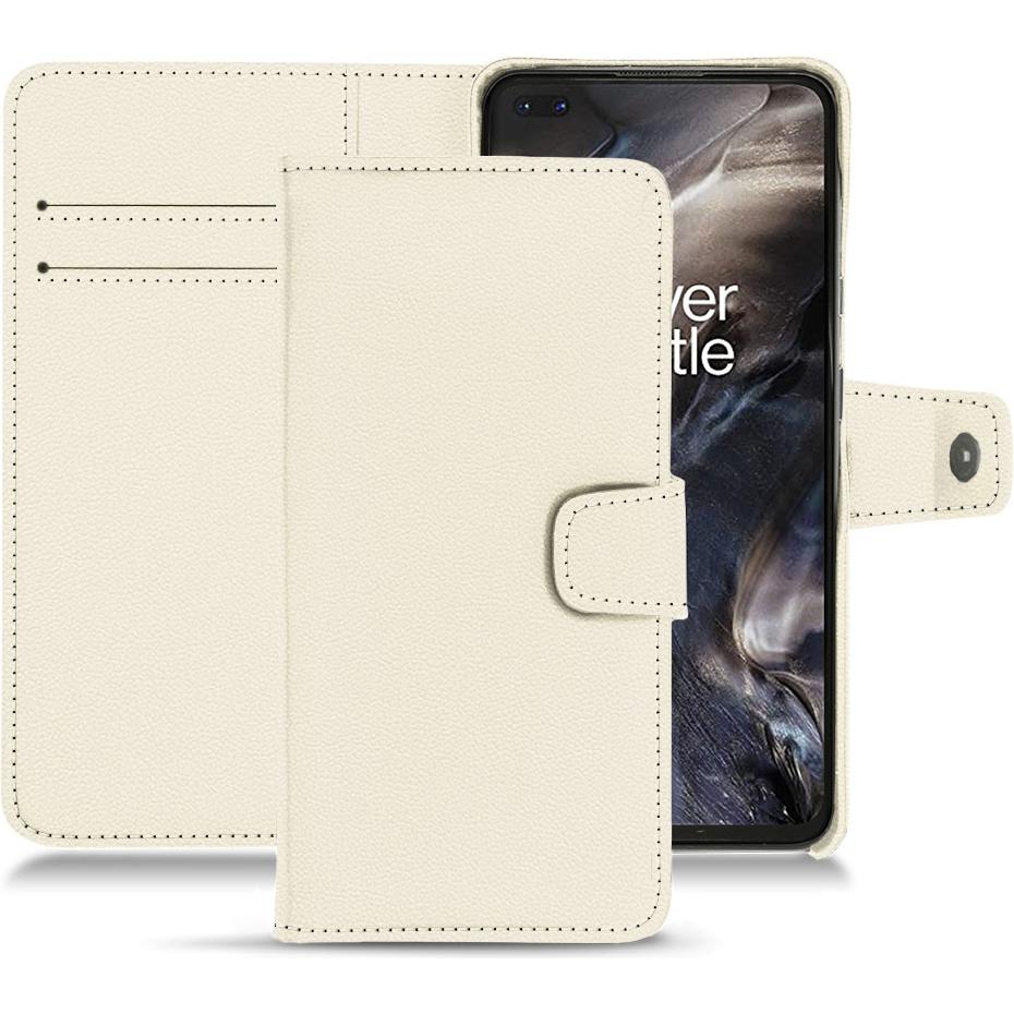 Noreve Lederschutzhülle Wallet (OnePlus Nord), Smartphone Hülle, Weiss