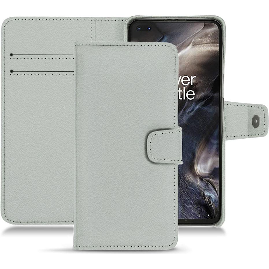 Noreve Lederschutzhülle Wallet (OnePlus Nord), Smartphone Hülle, Grau