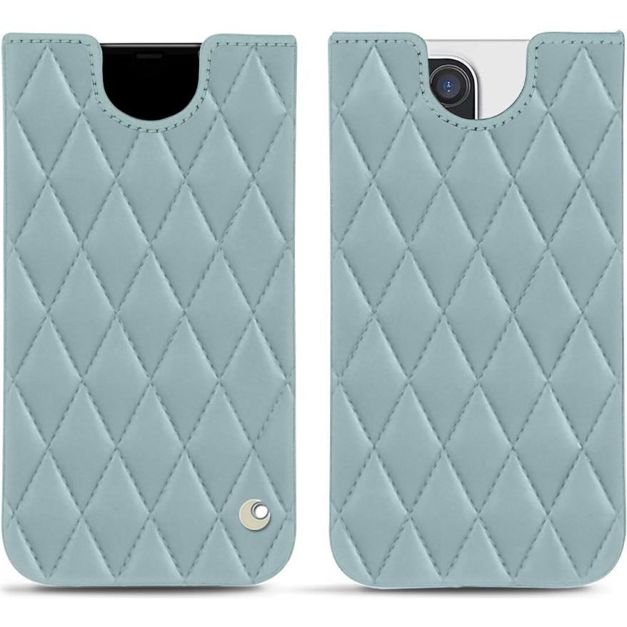 Noreve Lederschutzhülle (Apple iPhone 12 Pro Max), Smartphone Hülle, Blau