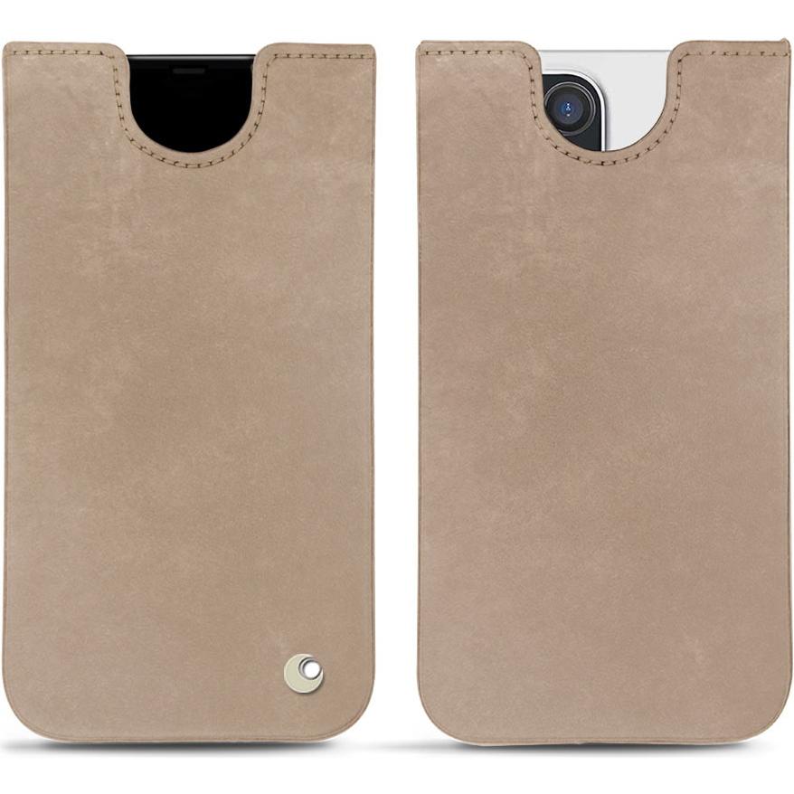 Noreve Lederschutzhülle (Apple iPhone 12 Pro Max), Smartphone Hülle, Beige