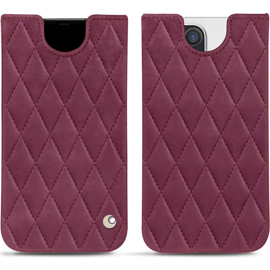 Noreve Lederschutzhülle (Apple iPhone 12 Pro Max), Smartphone Hülle, Violett