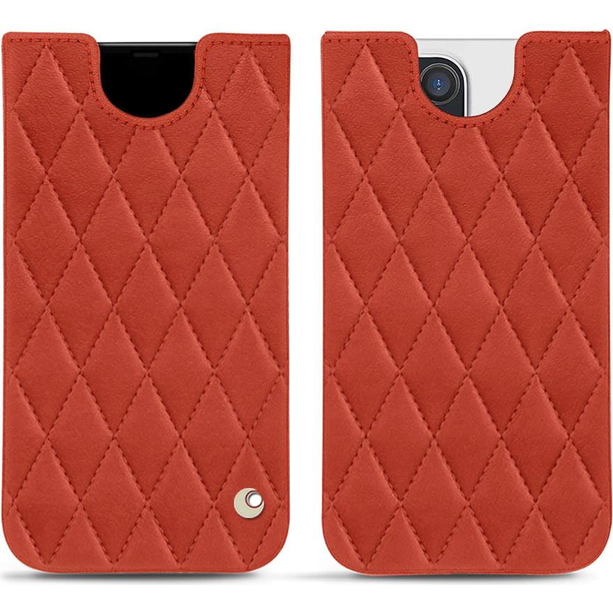 Noreve Lederschutzhülle (Apple iPhone 12 Pro Max), Smartphone Hülle, Orange