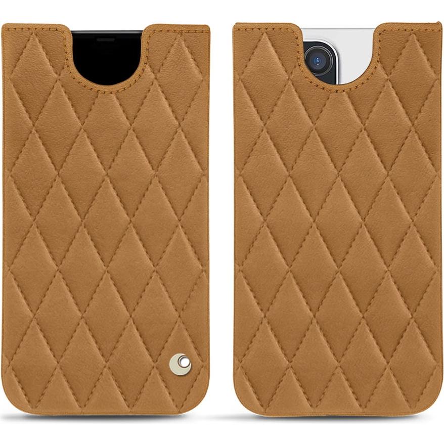 Noreve Lederschutzhülle (Apple iPhone 12 Pro Max), Smartphone Hülle, Braun
