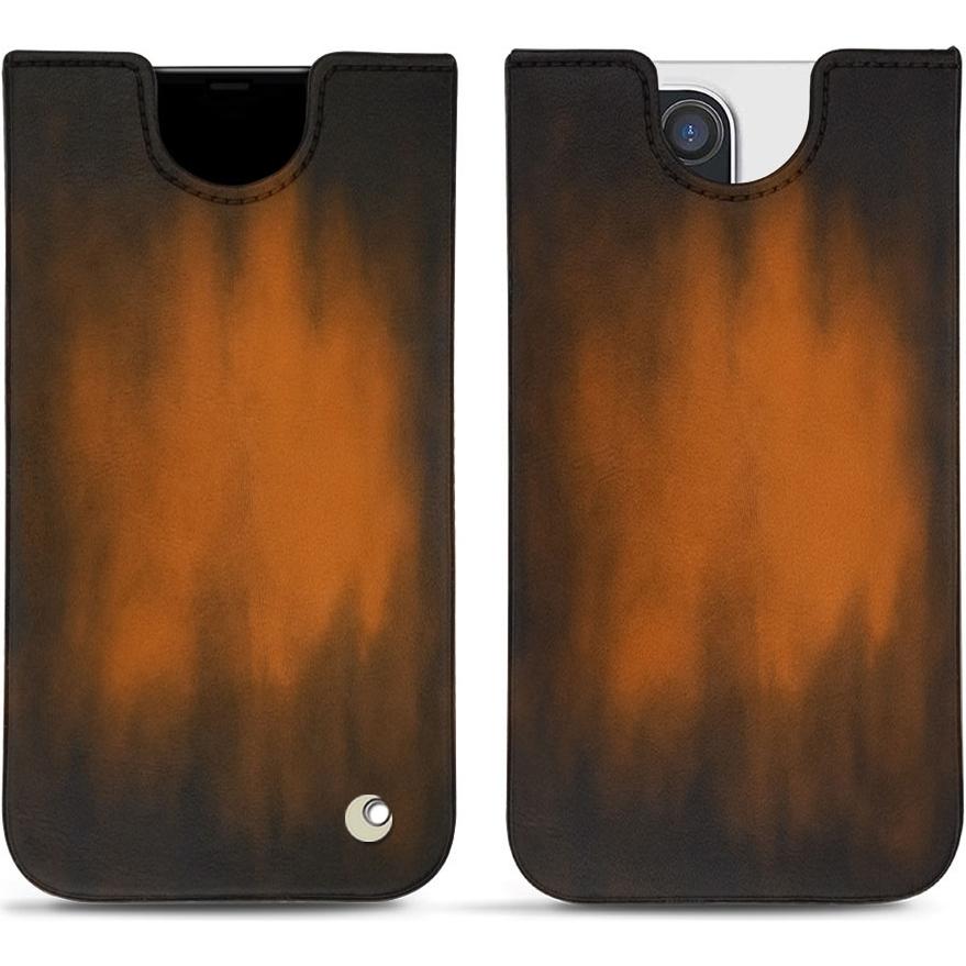 Noreve Lederschutzhülle (Apple iPhone 12 Pro Max), Smartphone Hülle, Braun