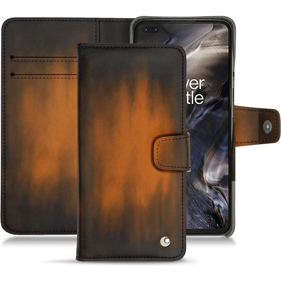 Noreve Lederschutzhülle Wallet (OnePlus Nord), Smartphone Hülle, Braun