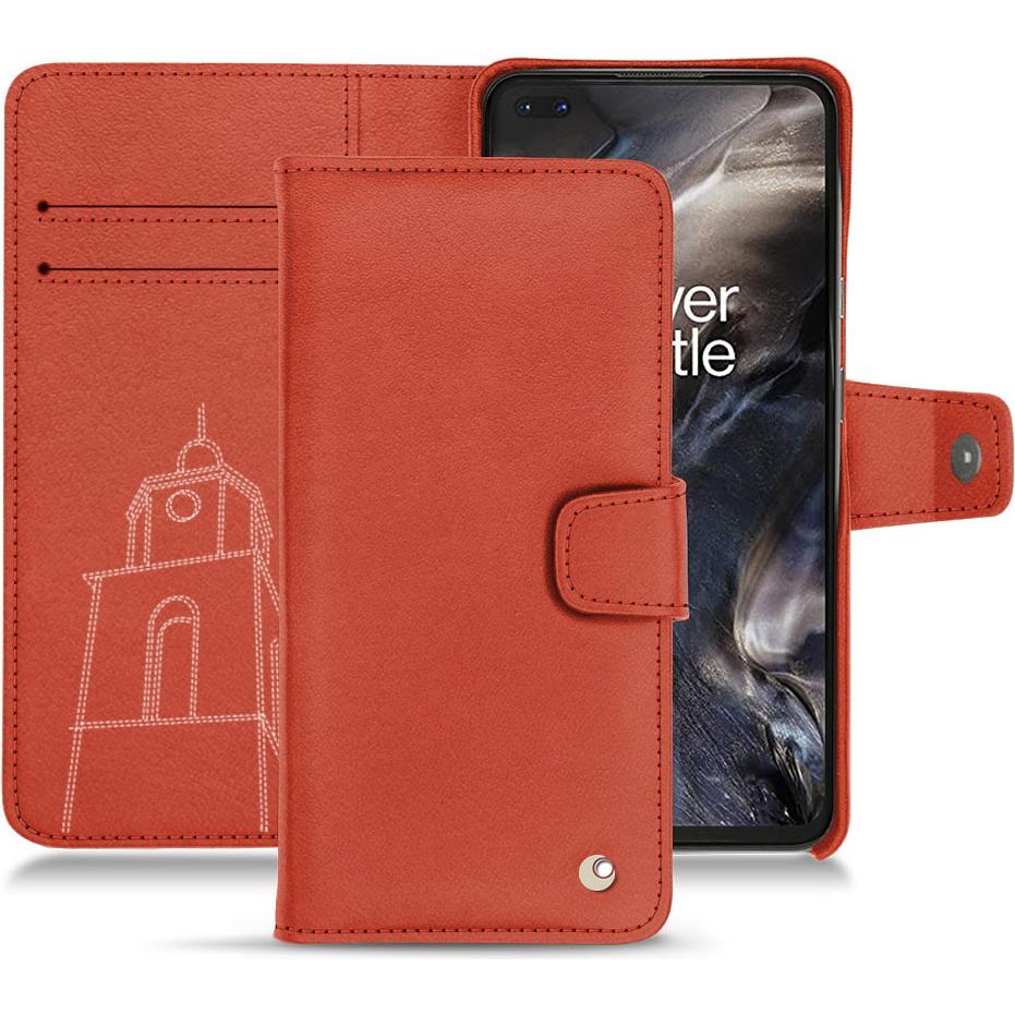 Noreve Lederschutzhülle Wallet (OnePlus Nord), Smartphone Hülle, Orange