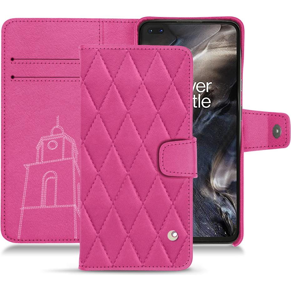 Thumbnail - Noreve Lederschutzhülle Wallet (OnePlus Nord), Smartphone Hülle, Rosa