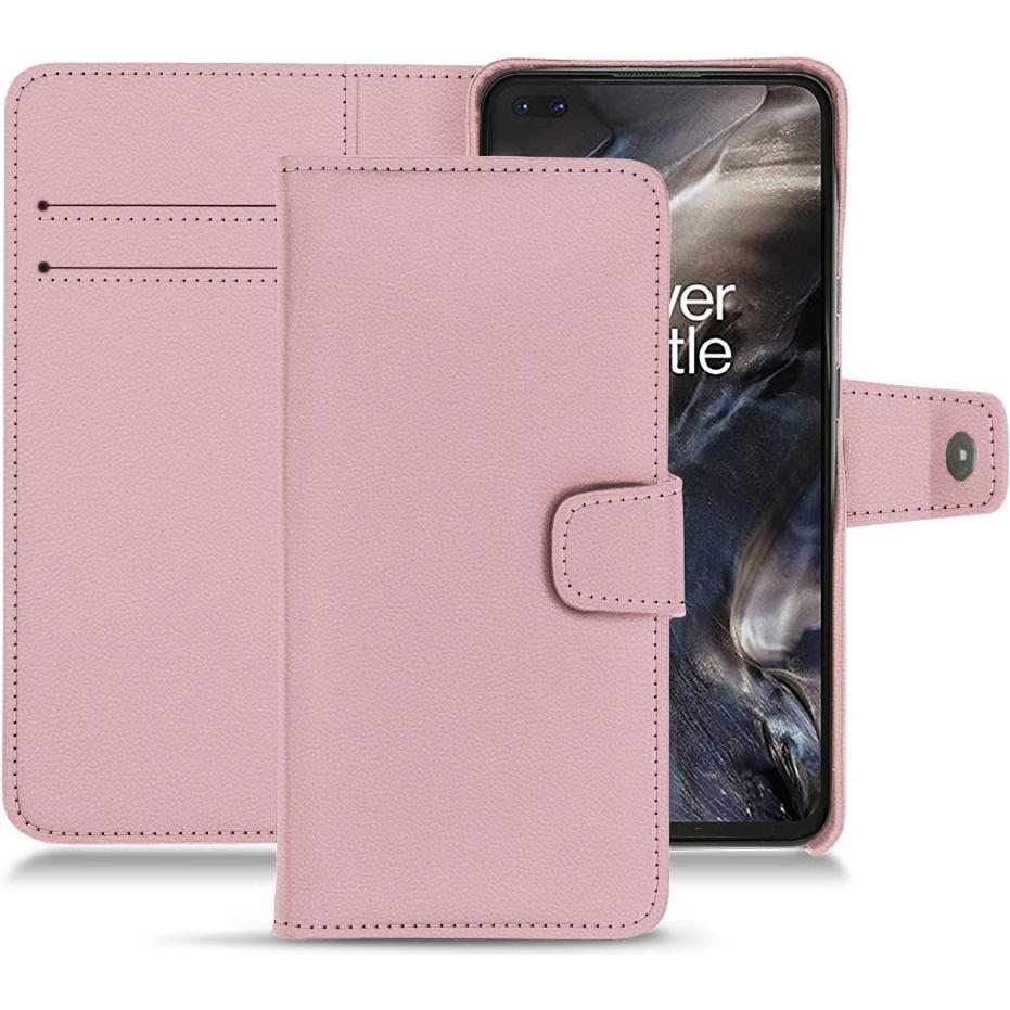 Thumbnail - Noreve Lederschutzhülle Wallet (OnePlus Nord), Smartphone Hülle, Rosa