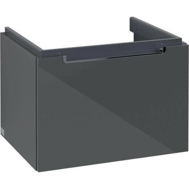 Villeroy & Boch, Armadietto lavabo, V&B Mobiletto SUBWAY 2.0 per lavabi 587x420x454mm Grigio Lucido (58.70 x 45.40 x 42 cm)