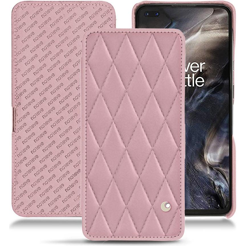 Noreve Lederschutzhülle horizontal (OnePlus Nord), Smartphone Hülle, Rosa