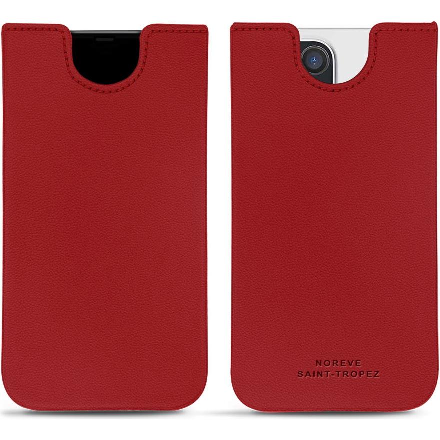 Noreve Lederschutzhülle (Apple iPhone 12 Pro Max), Smartphone Hülle, Rot