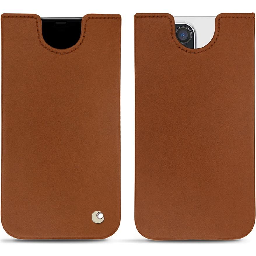Noreve Lederschutzhülle (Apple iPhone 12 Pro Max), Smartphone Hülle, Braun