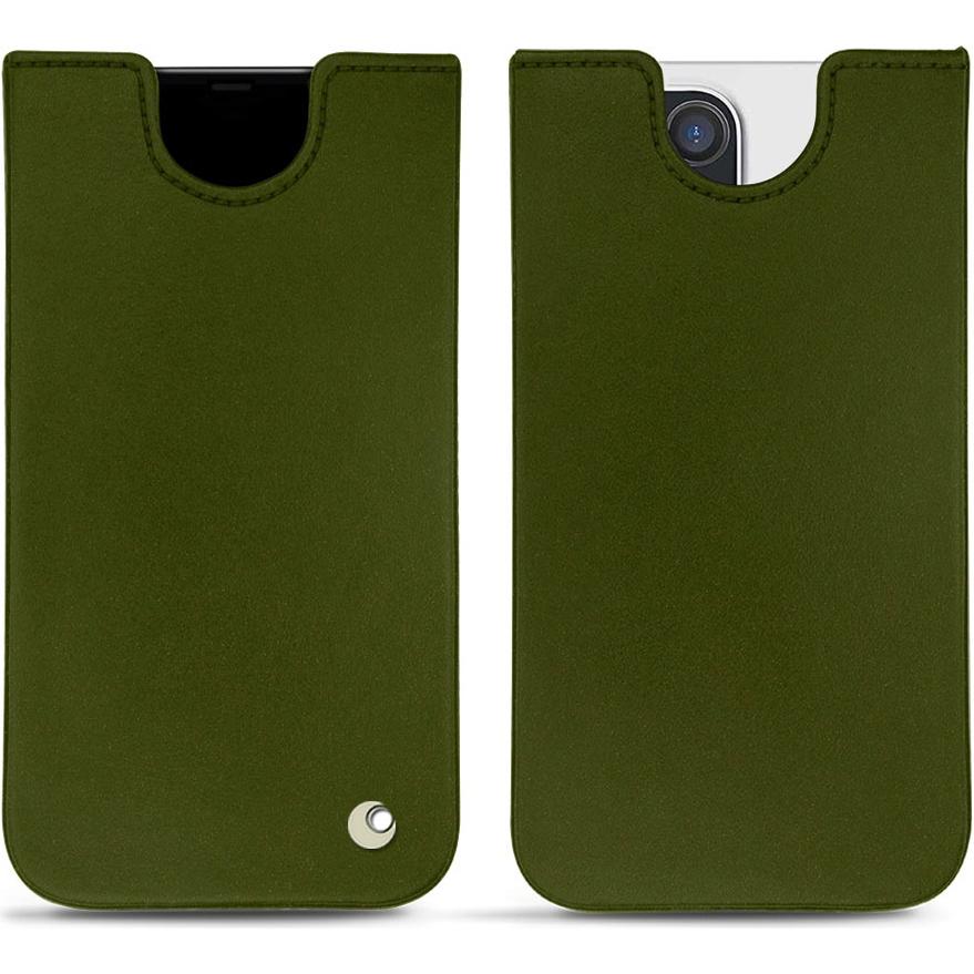 Noreve Lederschutzhülle (Apple iPhone 12 Pro Max), Smartphone Hülle, Grün