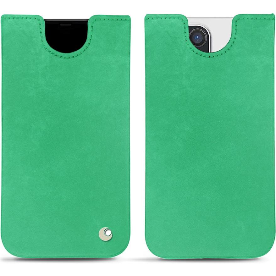 Noreve Lederschutzhülle (Apple iPhone 12 Pro), Smartphone Hülle, Grün