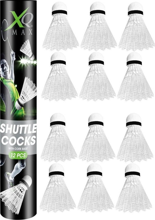 Actual product image FTM Badminton shuttle 12 pieces, white