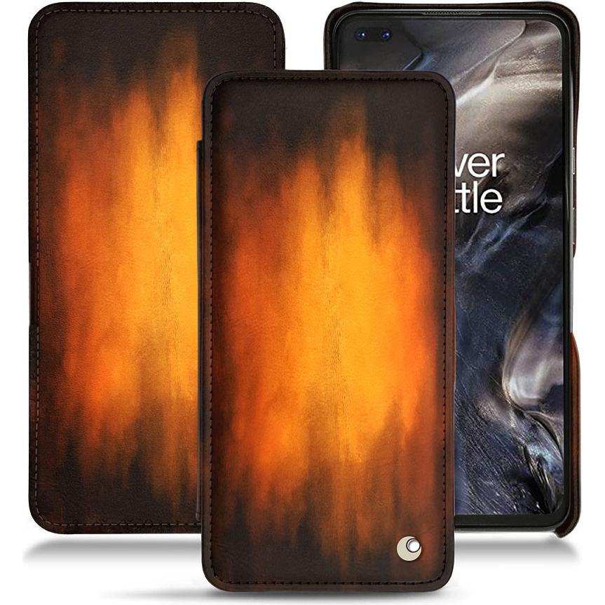 Thumbnail - Noreve Lederschutzhülle horizontal (OnePlus Nord), Smartphone Hülle, Violett