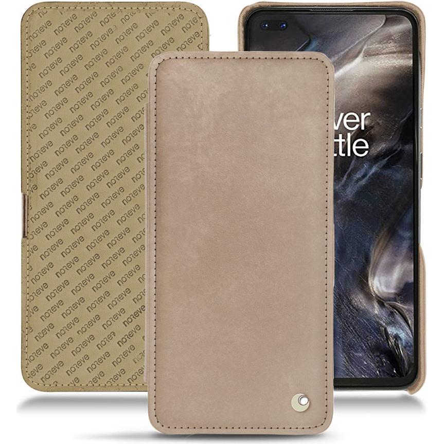 Noreve Lederschutzhülle horizontal (OnePlus Nord), Smartphone Hülle, Beige