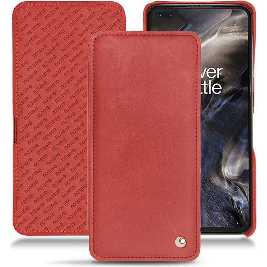 Noreve Lederschutzhülle horizontal (OnePlus Nord), Smartphone Hülle, Rot