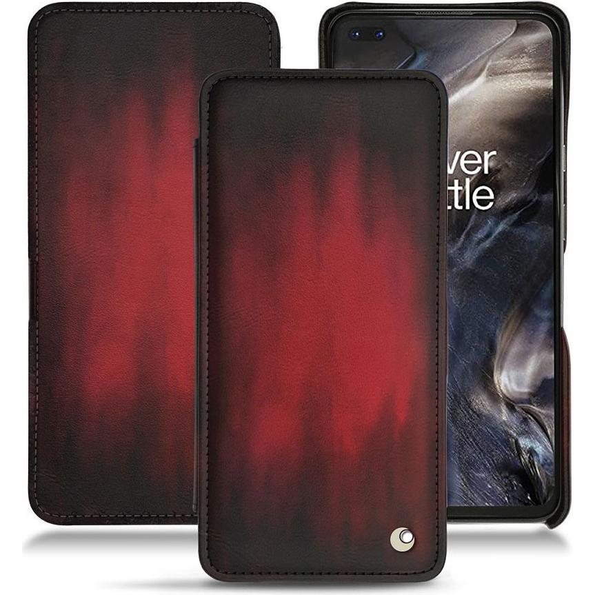 Noreve Lederschutzhülle horizontal (OnePlus Nord), Smartphone Hülle, Rot