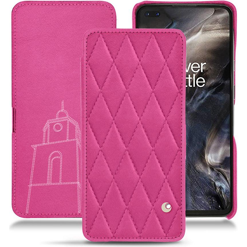 Noreve Lederschutzhülle horizontal (OnePlus Nord), Smartphone Hülle, Rosa