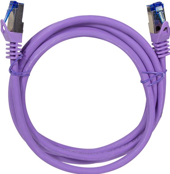 Produktbild LogiLink Patchkabel Ultraflex, Kat.6A, S/FTP, 2,0 m, violett mitCat.7 Rohkabel, extra flexibles & weiches Kab (S/FTP, CAT6a, 2 m)