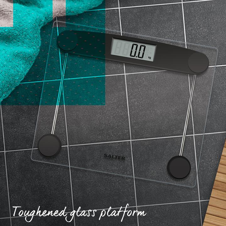 Image du produit Salter 9208 BK3R Échelle de salle de bains électronique en verre compact (180 kg)