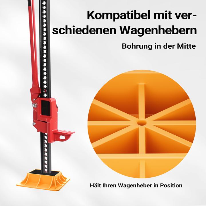 Produktbild Wiltec Farm Jack Halterung Stützplatte Wagenheber Unterlegplatte 29,2x29,2cm