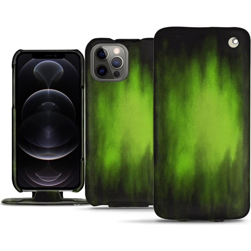 Thumbnail - Noreve Lederschutzhülle vertikal (Apple iPhone 12 Pro Max), Smartphone Hülle, Grün