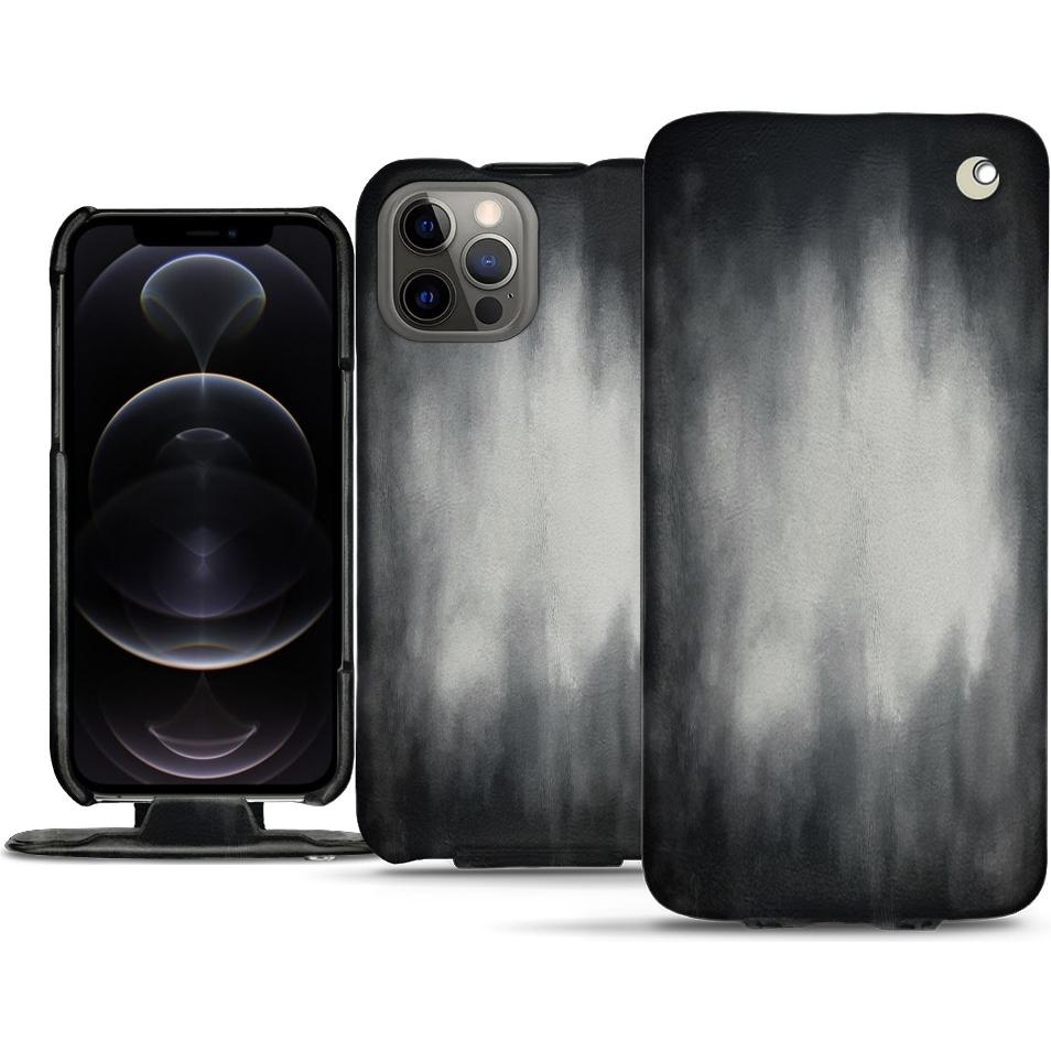 Thumbnail - Noreve Lederschutzhülle vertikal (Apple iPhone 12 Pro Max), Smartphone Hülle, Grau