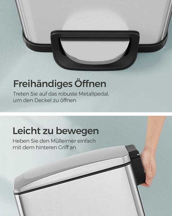 Produktbild Songmics Tretmülleimer mit Softclose-Deckel (48 l)