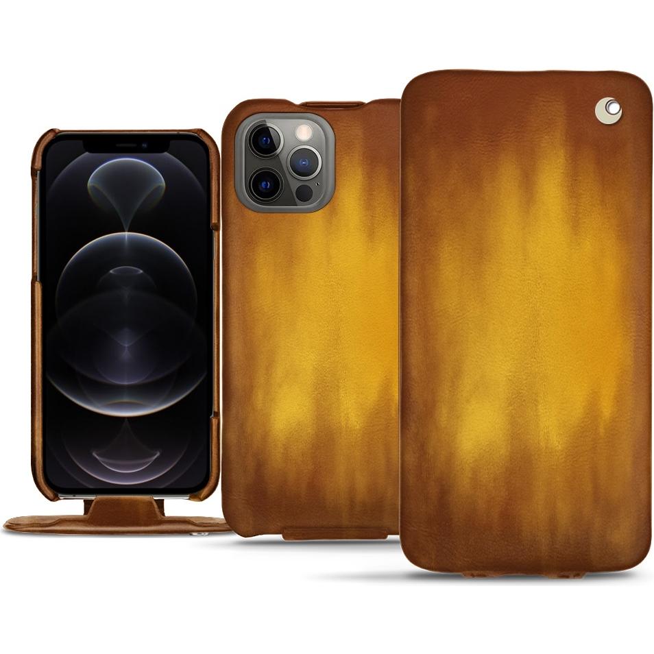 Thumbnail - Noreve Lederschutzhülle vertikal (Apple iPhone 12 Pro Max), Smartphone Hülle, Gold