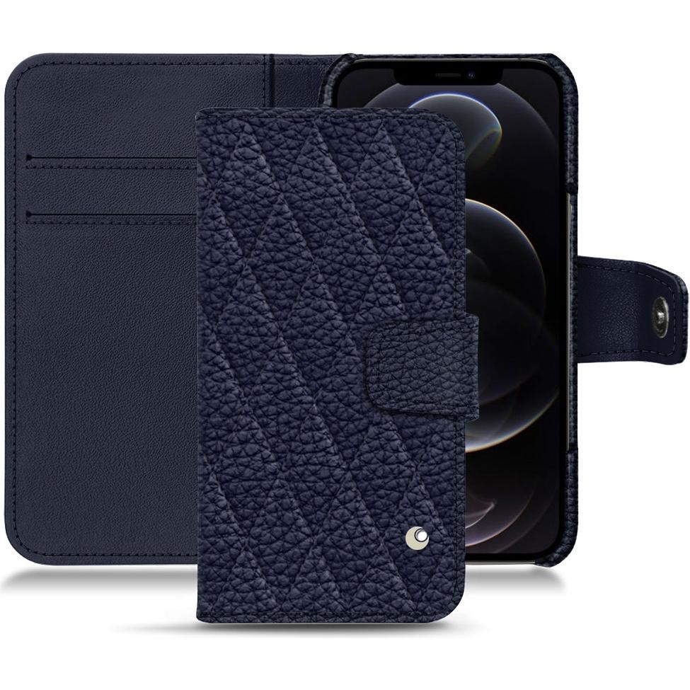 Noreve Lederschutzhülle Wallet (Apple iPhone 12 Pro Max), Smartphone Hülle, Violett