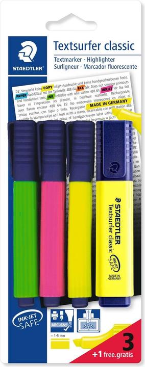 Staedtler Textsurfer classic Promo (Multicolore, 5 mm, 4 x)