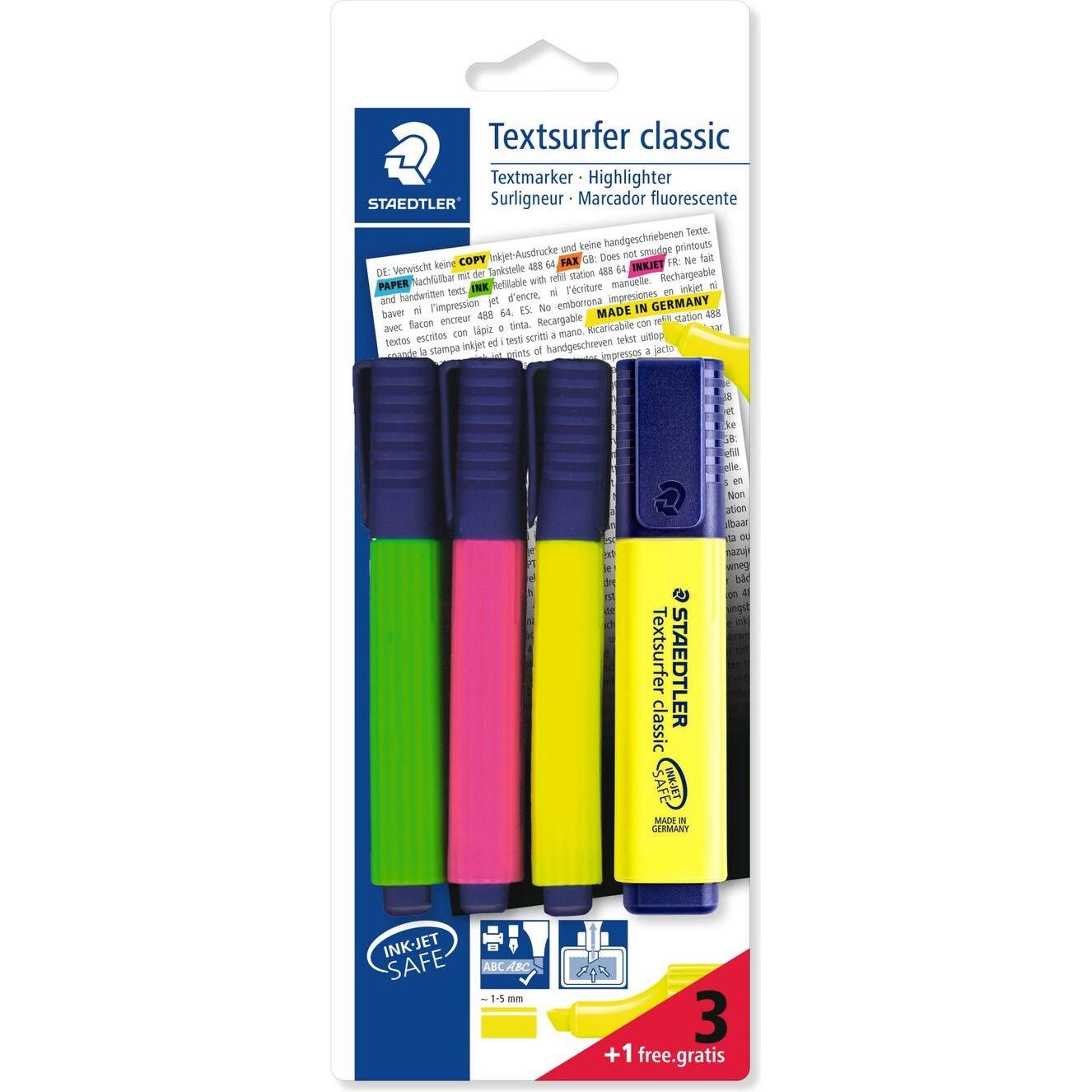 Staedtler, Marker, Textsurfer classic Promo (Mehrfarbig, 5 mm, 4 x)