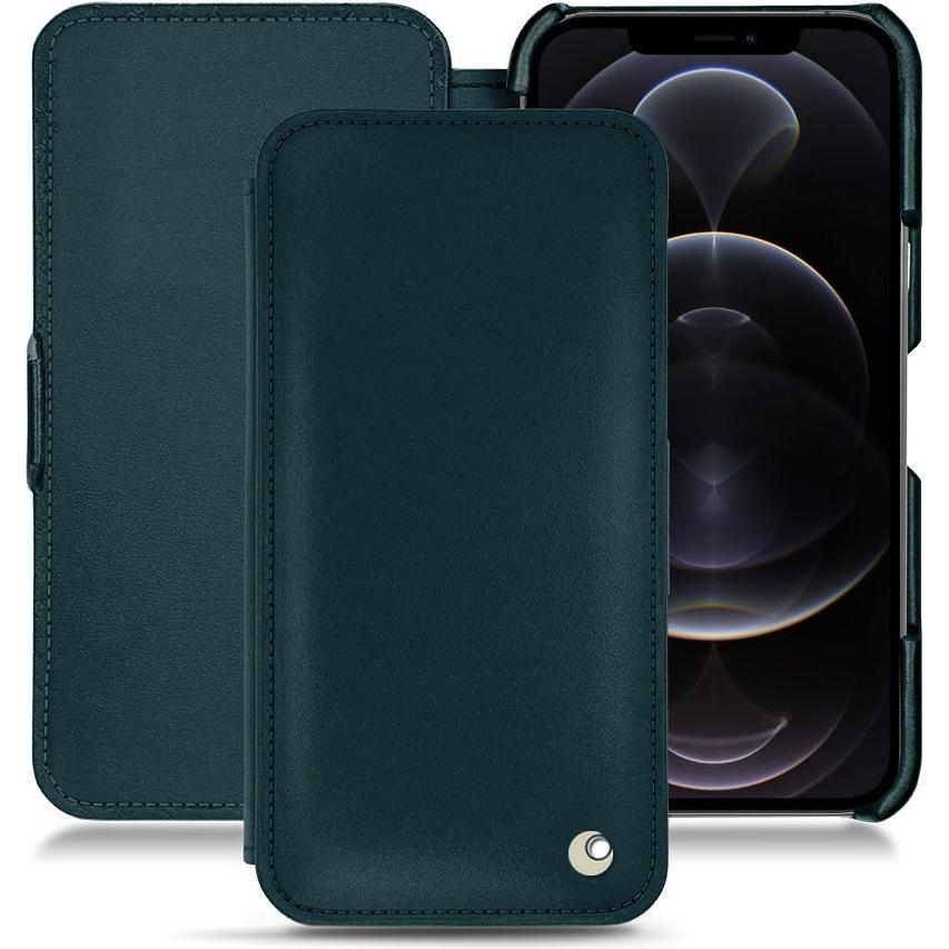 Noreve Lederschutzhülle horizontal (Apple iPhone 12 Pro Max), Smartphone Hülle, Blau