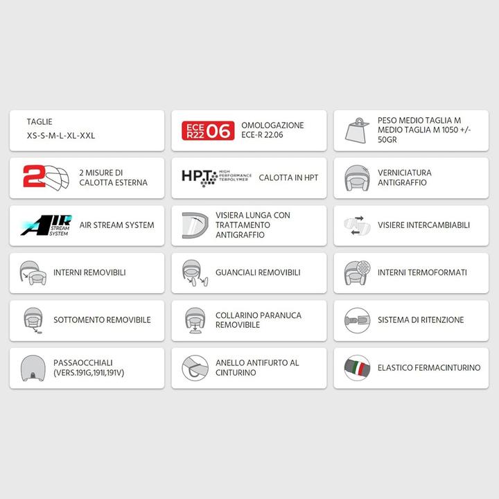 Produktbild CGM Helm met open gezicht, 191V PIX Vintage Wit Bordeaux lang, S (55 cm) (S)