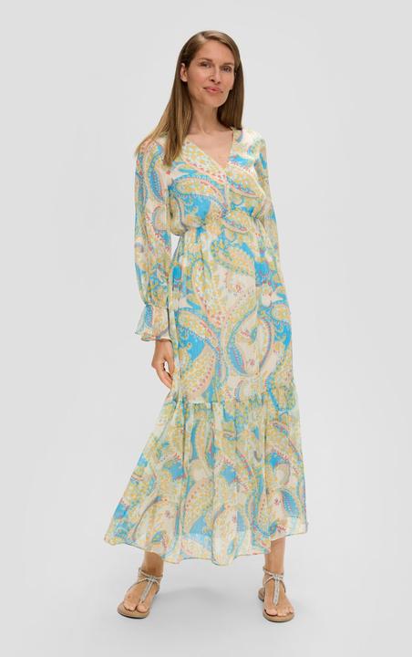 Produktbild s.Oliver Kleid Chiffonkleid mit V-Ausschnitt (36)