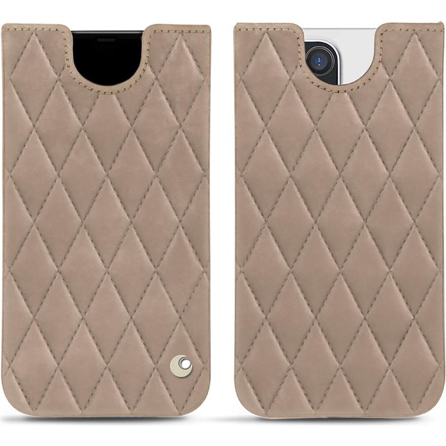 Noreve Lederschutzhülle (Apple iPhone 12 Pro), Smartphone Hülle, Beige