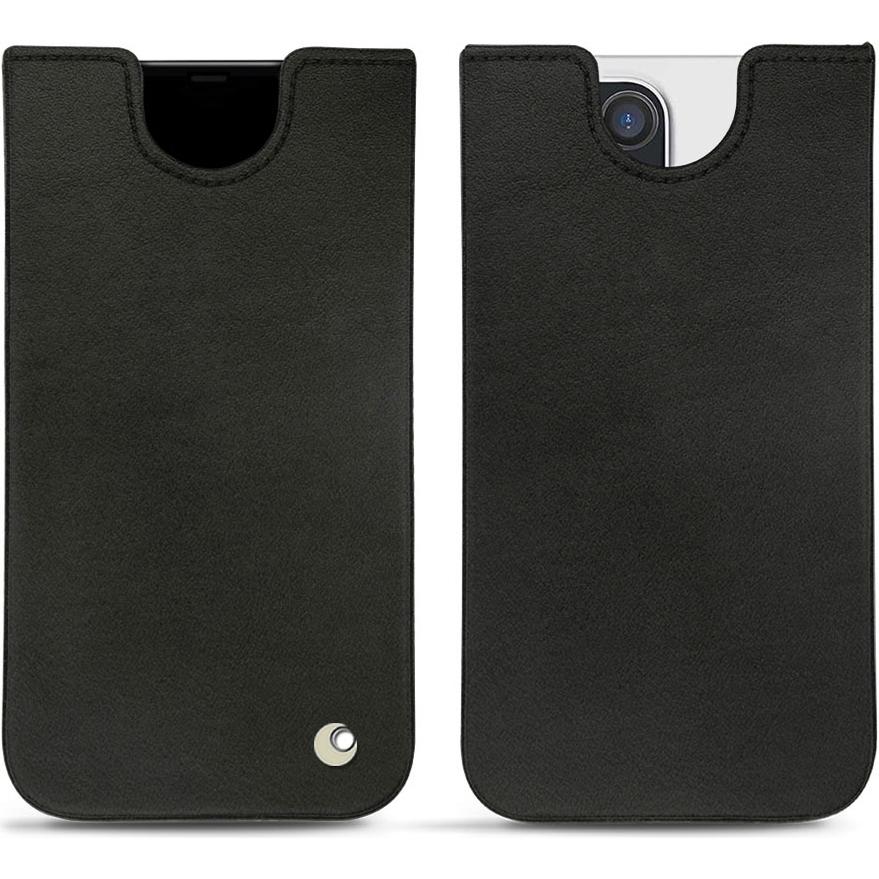 Noreve Lederschutzhülle (Apple iPhone 12 Pro), Smartphone Hülle, Schwarz