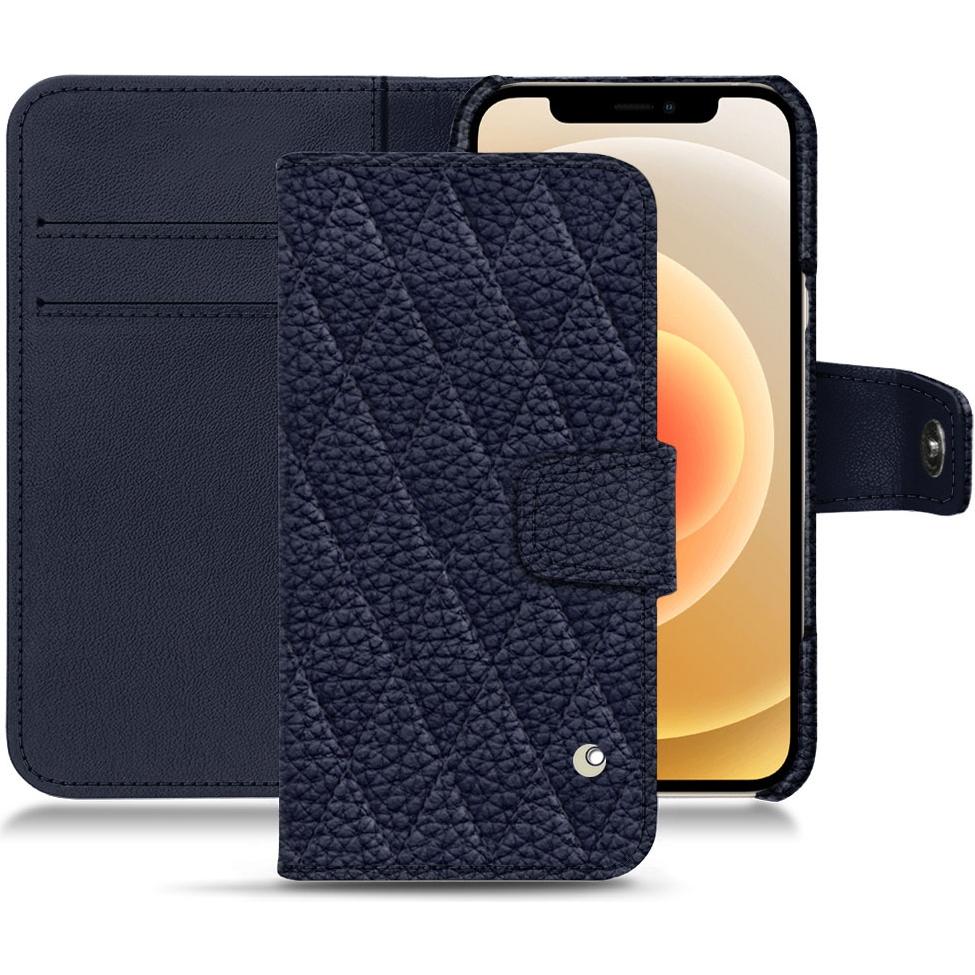 Noreve Lederschutzhülle Wallet (Apple iPhone 12 mini), Smartphone Hülle, Violett